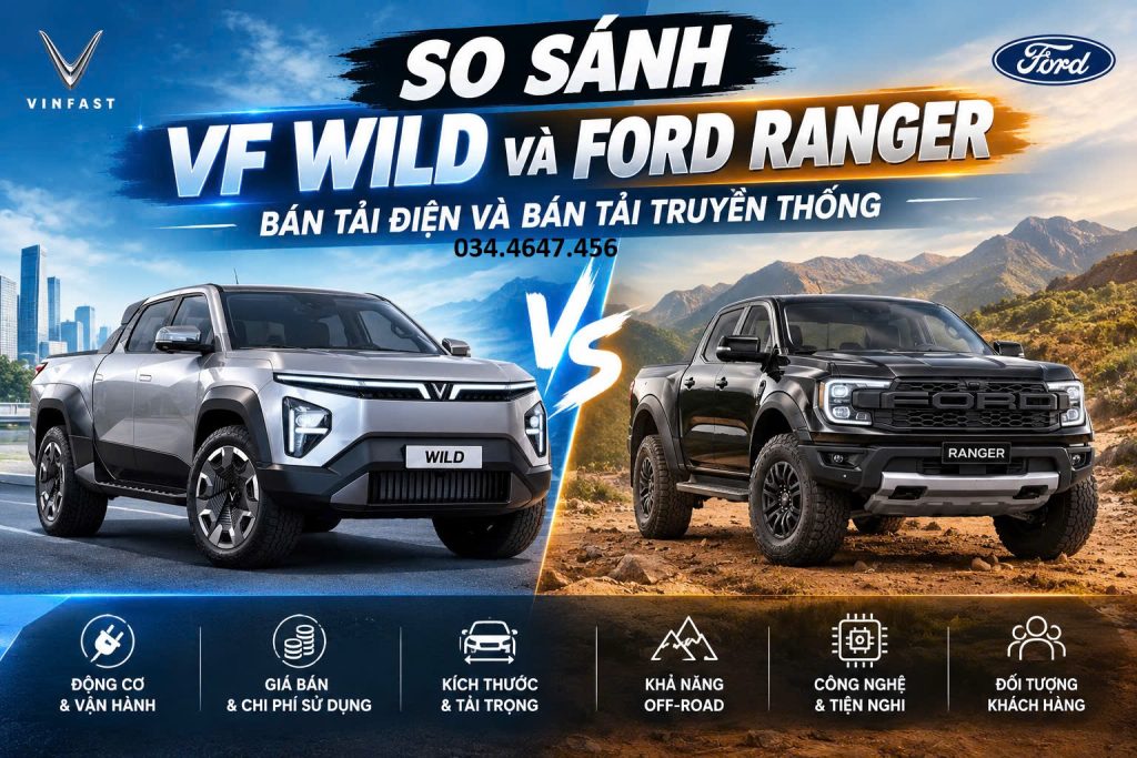So sánh Ford Ranger và VinFast Wild